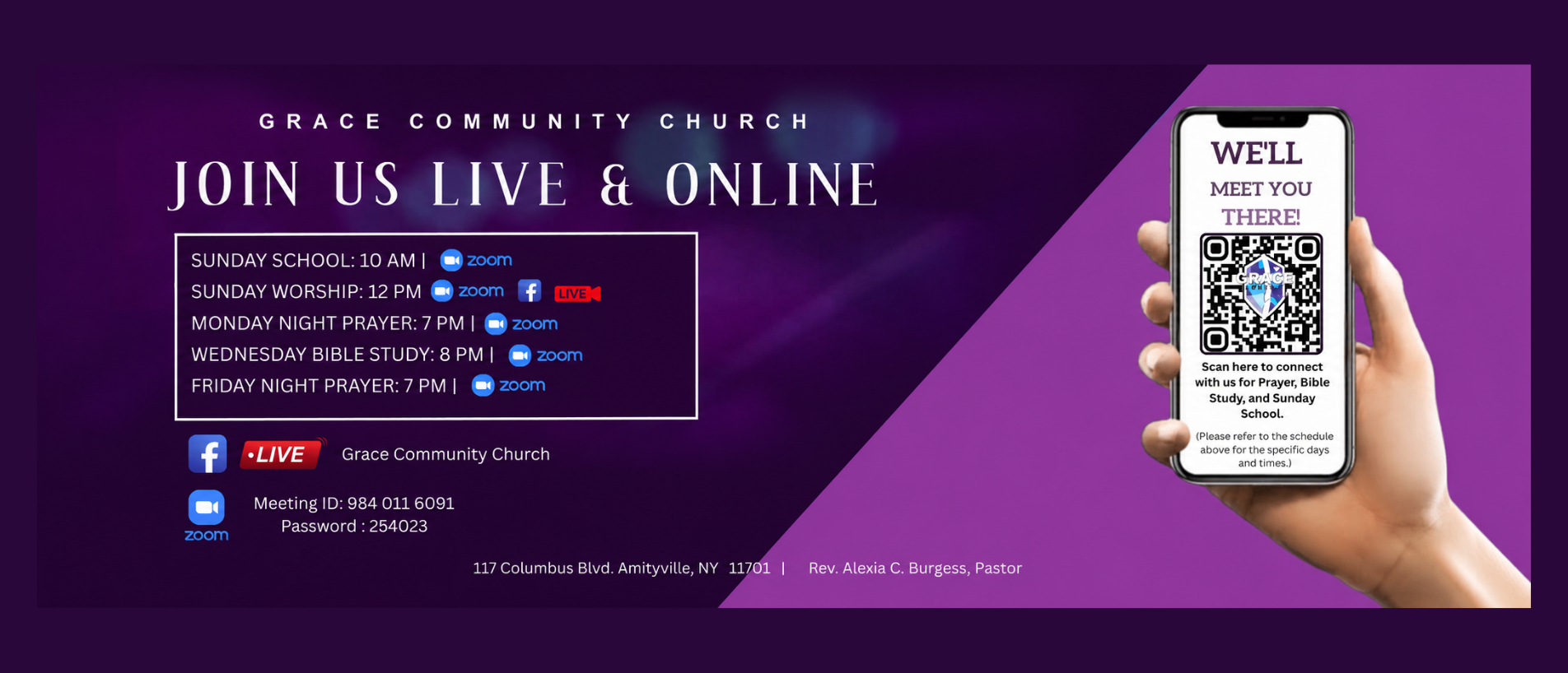 Join Us Live and Online Graphic
